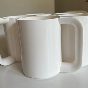 Heller Massimo Vignelli 6 Stacking White Max Mugs Hellerware Italian Design